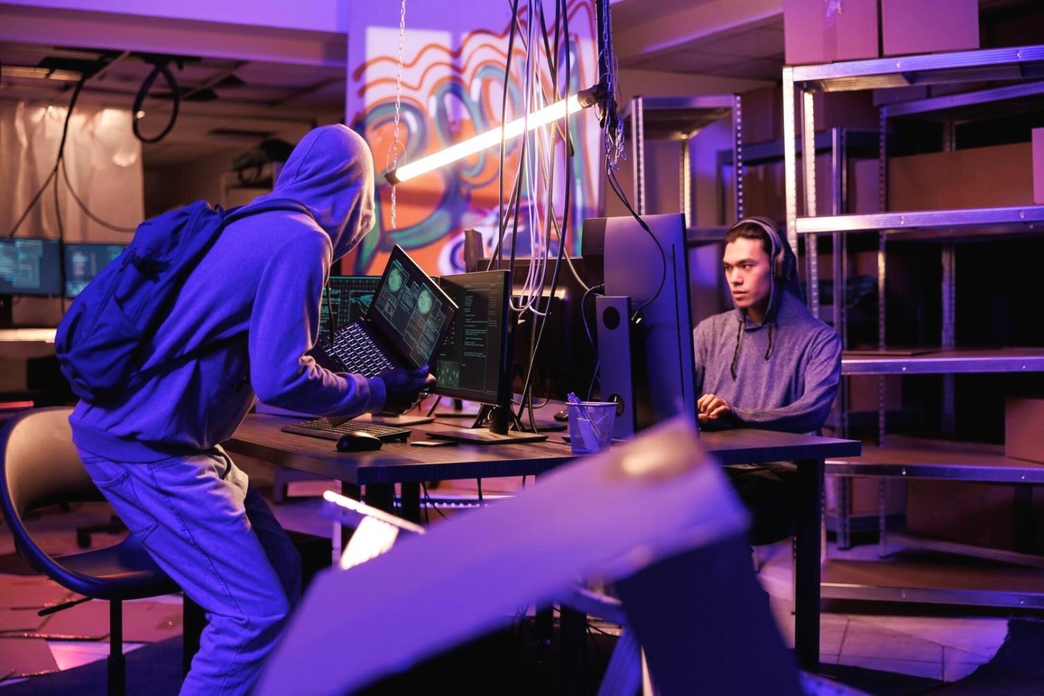 Blockchain security audit process visualization showing code review and vulnerability assessment